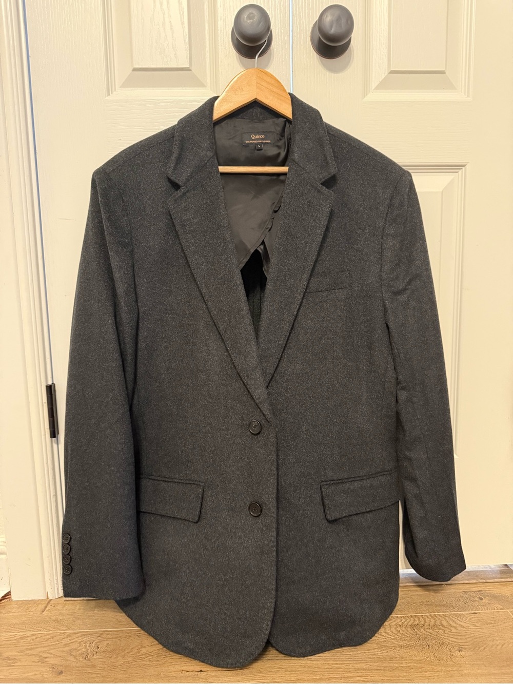 Quince Men's Dark Gray Pea Coat